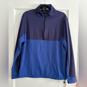 Men's Greyson Two-Tone Blue Quarter-Zip Windbreaker Size Medium